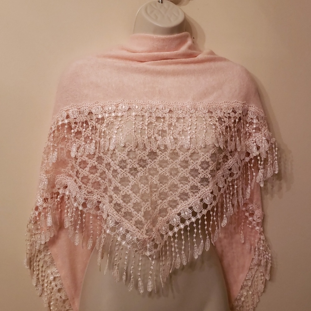 Pretty Peach Triangle Scarf